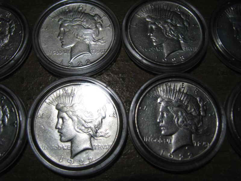 Peace-Dollars,-Lot-Of-10